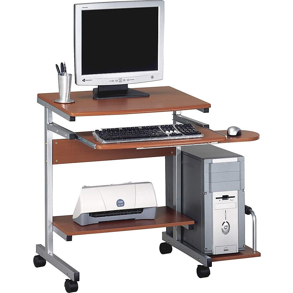 Mayline Small Home Office Portrait PC Desk Cart - Compact & Stylish Computer Workstation for Small Spaces | Perfect for Home Office, Study Room, or Dormitory