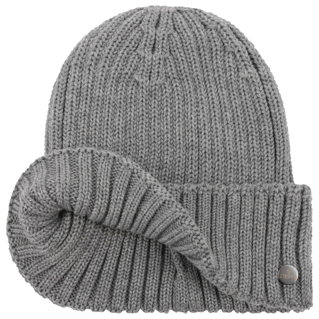 Lierys Merino Wool Rib Knit Beanie - Soft Winter Hat for Men & Women - Perfect for Skiing, Hiking & Cold Weather Activities