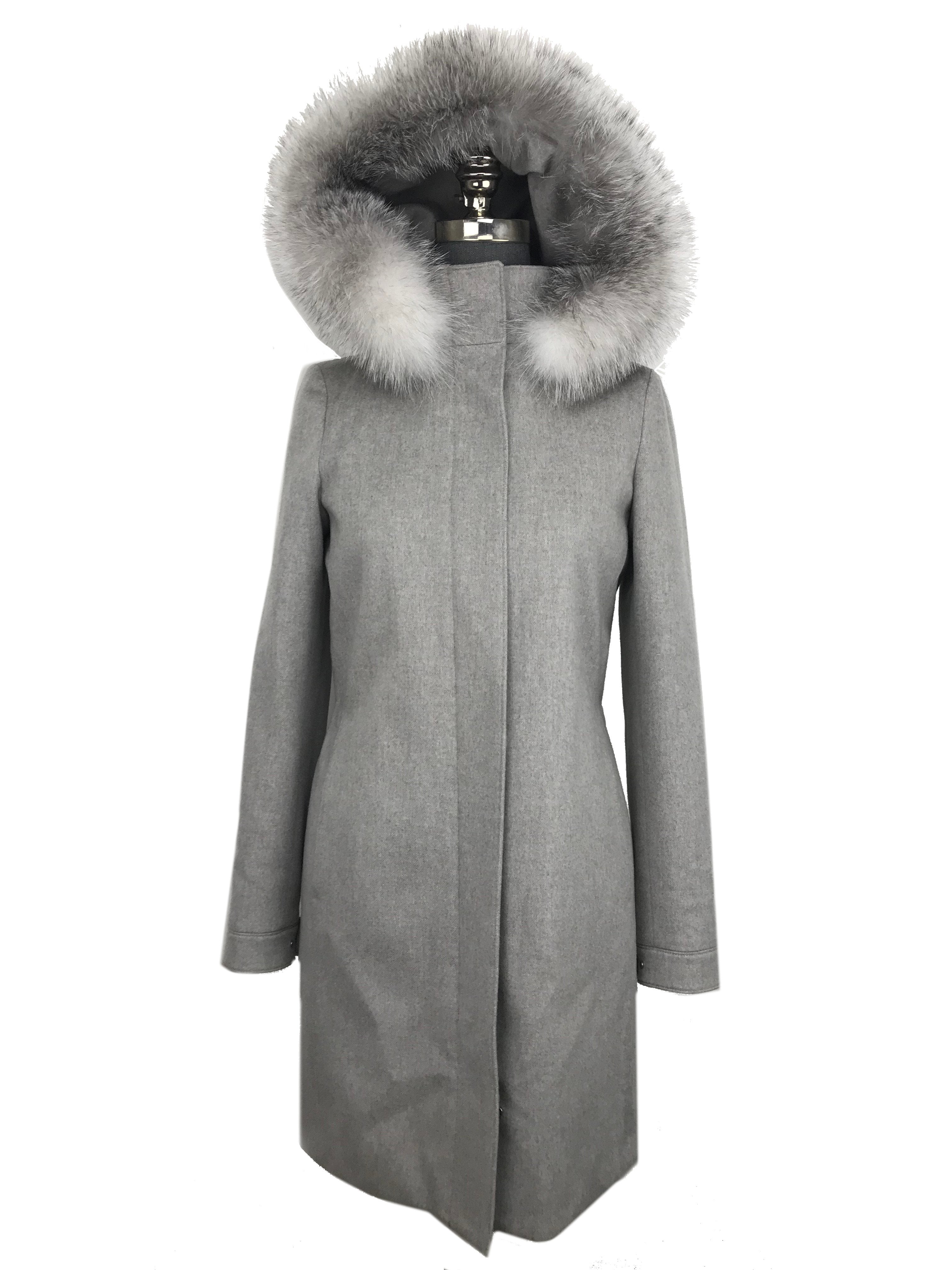 Loro Piana Garth Cashmere Storm Hooded Coat for Women - Size XS - New & Authentic - Luxury Winter Outerwear for Travel & City Fashion