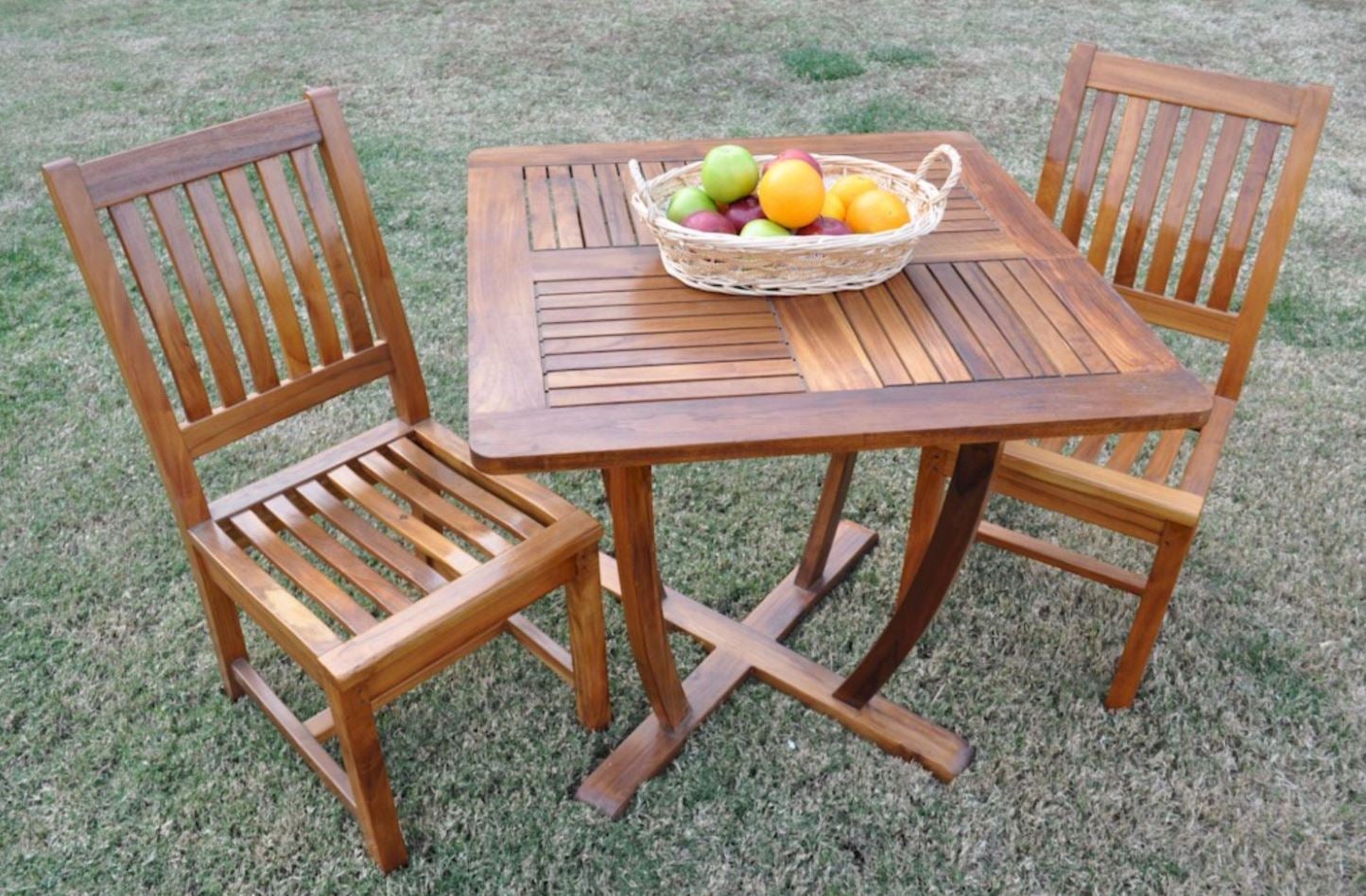Anderson Teak Rialto 3-Piece Outdoor Dining Set - Weather-Resistant Patio Furniture for Garden, Poolside & Backyard (Set 210) | Perfect for Al Fresco Dining & Outdoor Entertaining