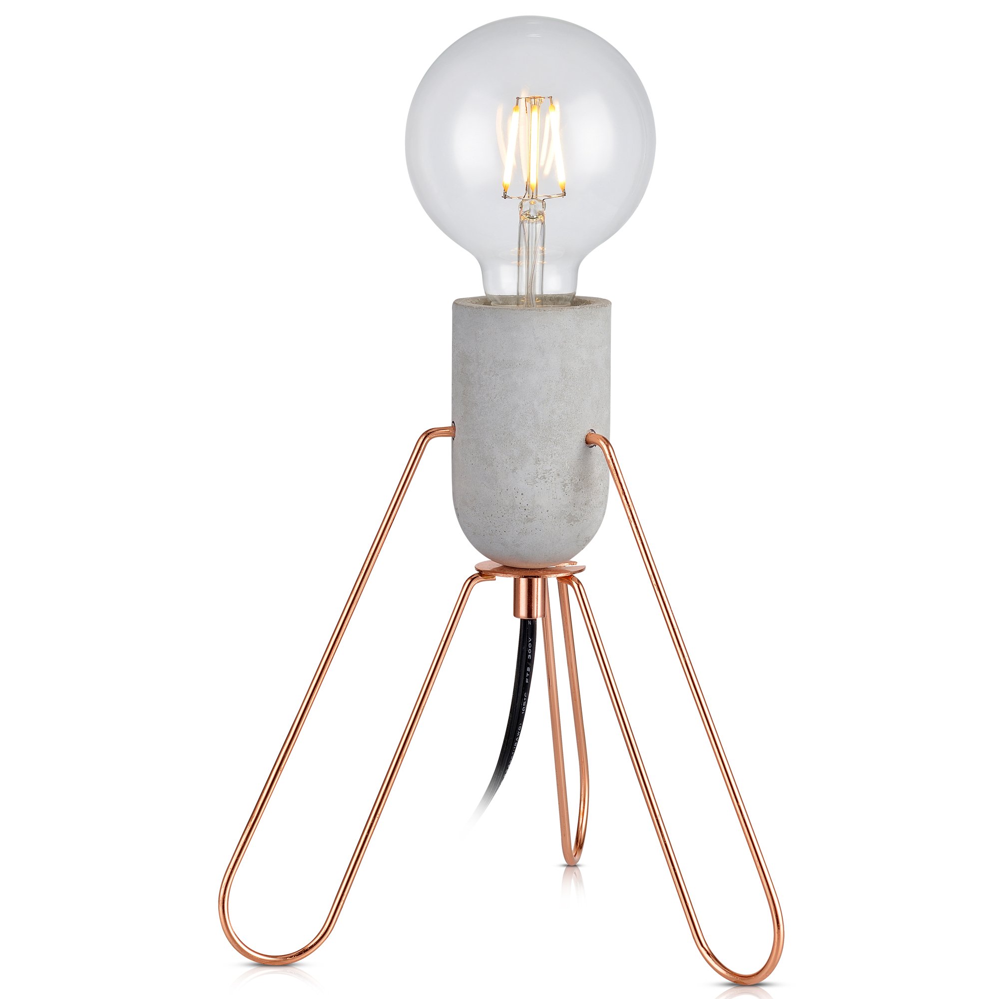 Piccola Rose Gold Finish Desk Lamp - Adjustable LED Office Light for Study, Reading & Home Decor (Model: VN-L00022) | Elegant Workspace & Bedroom Lighting Solution