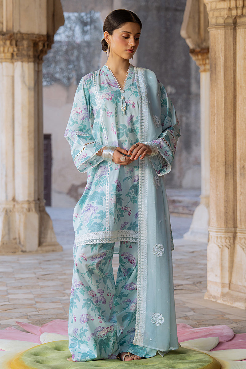 Stylish MINT GLAMOUR 3-Piece Printed Lawn Suit Set for Women | Breathable Summer Outfit | Perfect for Casual Wear, Parties & Special Occasions