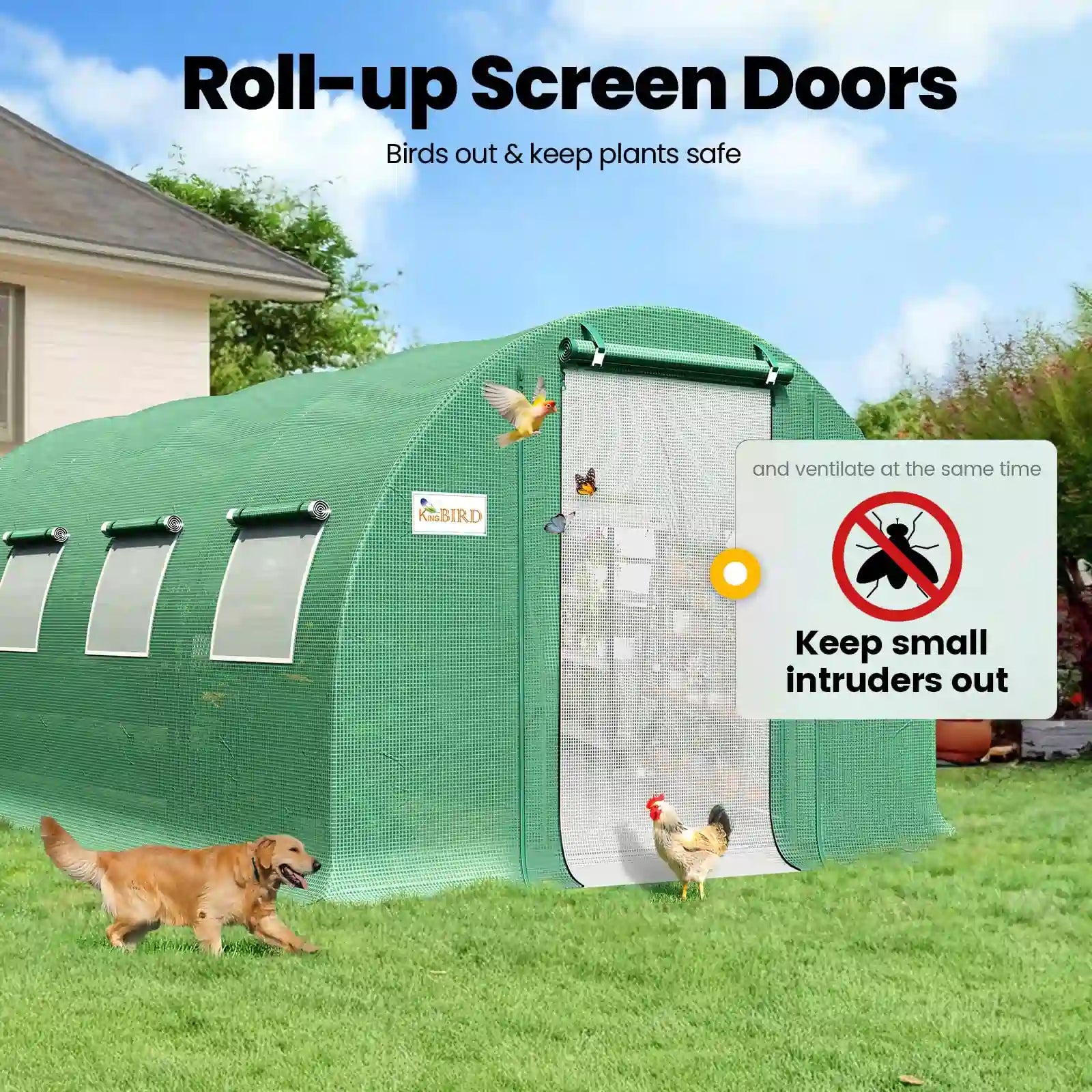 Premium Heavy Duty Large Walk-in Greenhouse for Plants & Vegetables - Durable Outdoor Gardening Shelter for Year-Round Growing