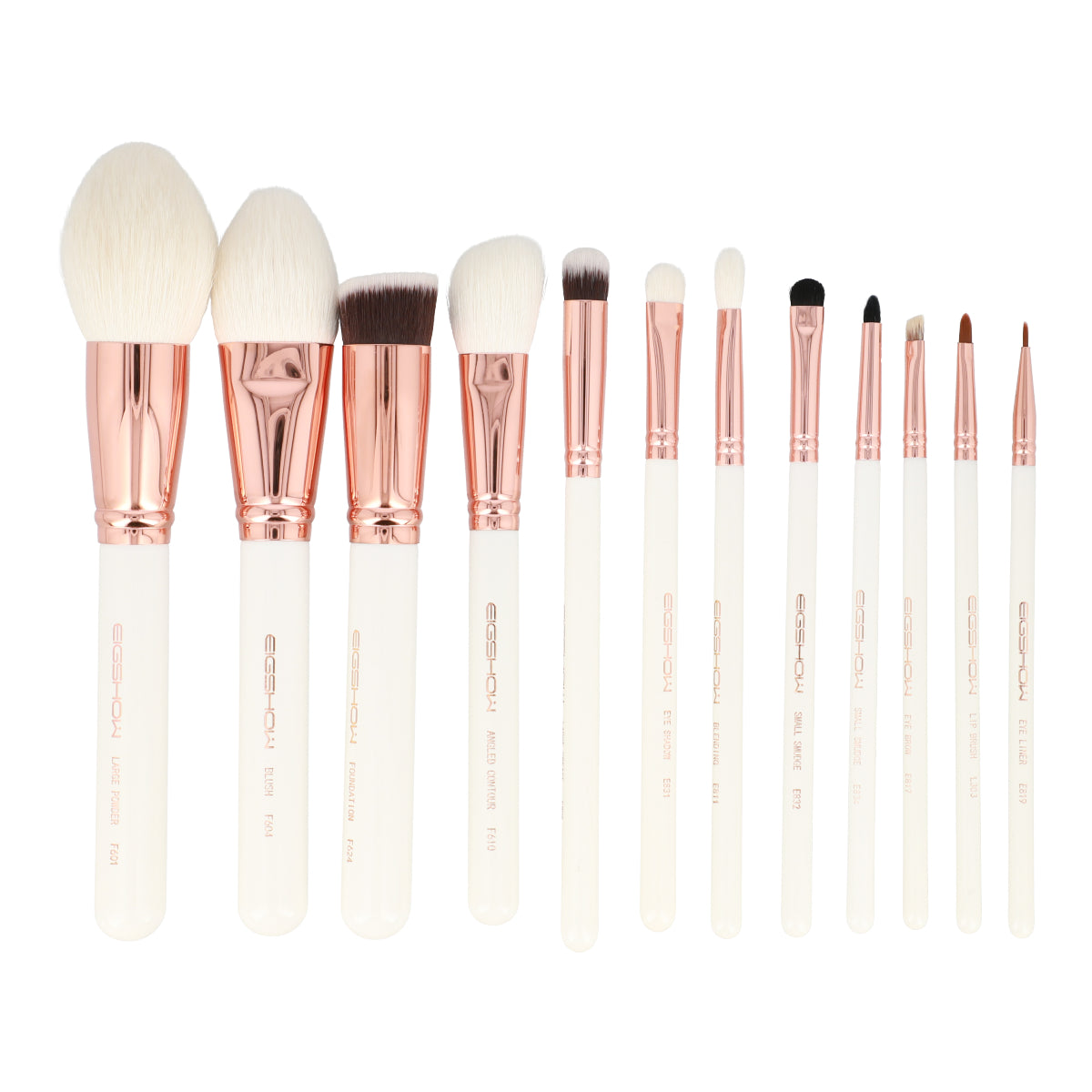 Master Series Classic Rose Gold Makeup Brush Set - 12 Piece Professional Cosmetic Brushes for Foundation, Blending, Contouring | Perfect for Everyday Makeup & Professional Artists