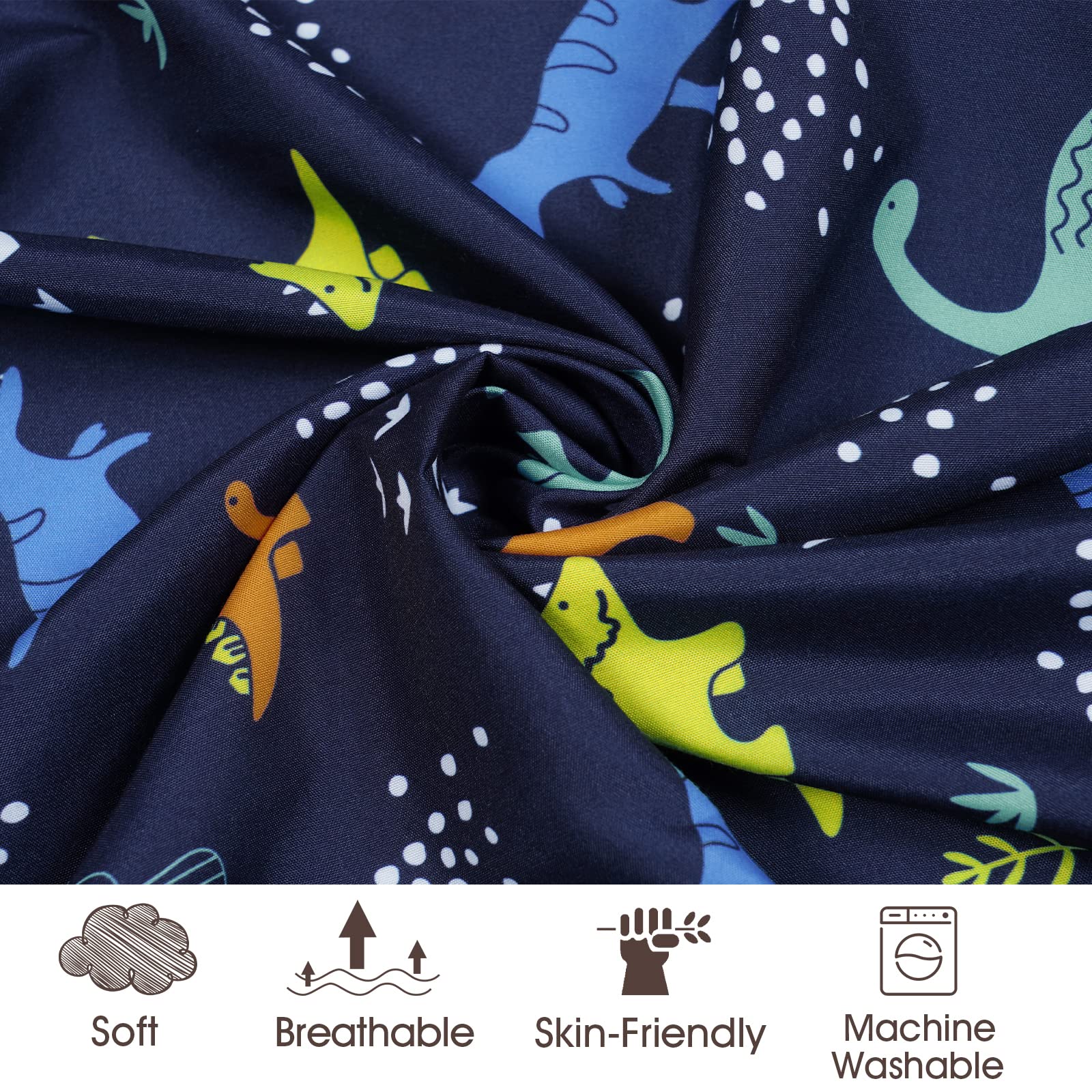 3 Pack Soft Bassinet Sheets for Baby Boys - Dinosaur Print Breathable Crib Sheets, No Slip Universal Fit for Most Cradles & Bassinets, Navy Blue - Perfect for Nursery, Daycare & Travel