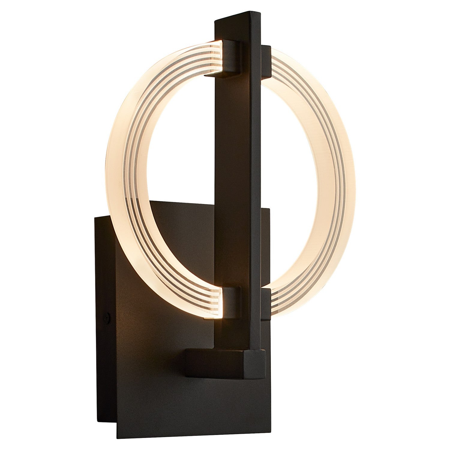 Oxygen ARENA 3 5014 15 Modern Wall Sconce Light Fixture - Black | Indoor Wall Lighting for Living Room, Bedroom & Hallway