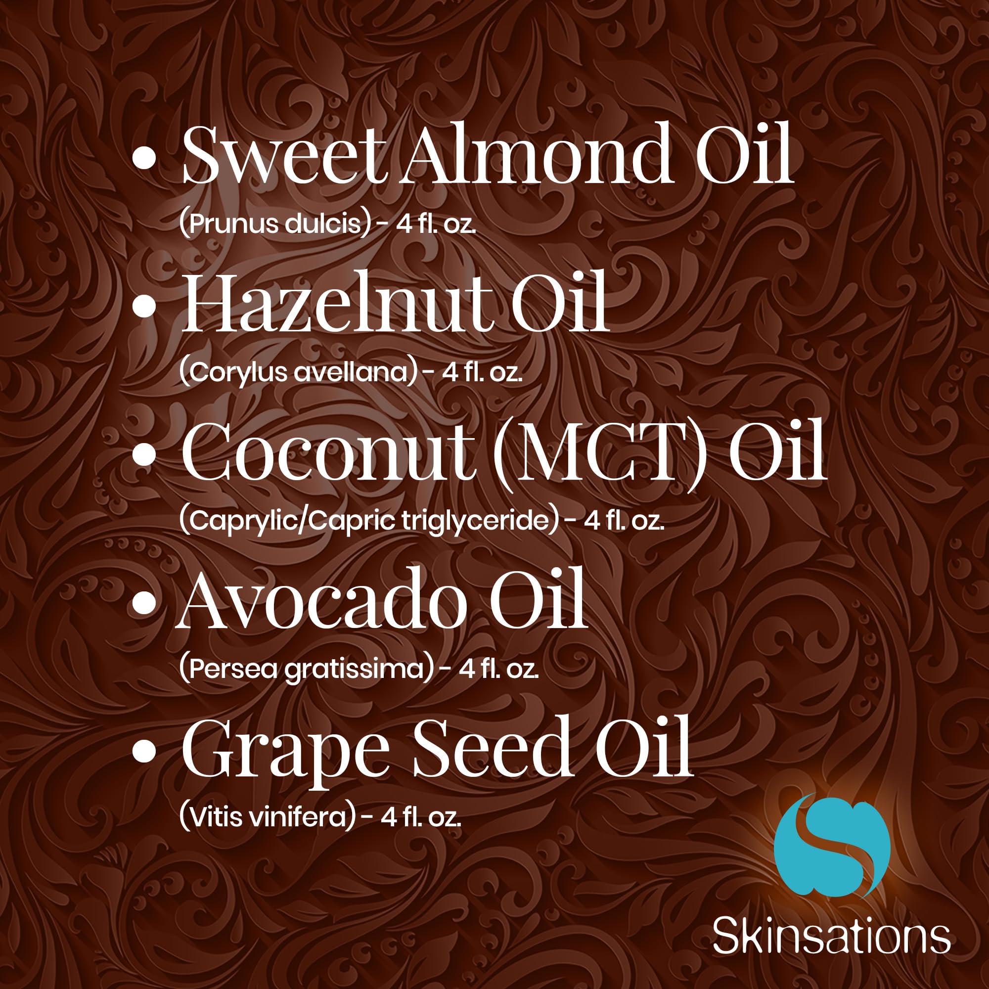 Premium Carrier Oil Variety Pack for Body, Hair & Massage - Sweet Almond, Grapeseed, Hazelnut, Avocado & Coconut MCT Oil | Natural Skin Care, Aromatherapy & DIY Beauty Recipes | Perfect for Relaxation, Spa Days & Home Treatments