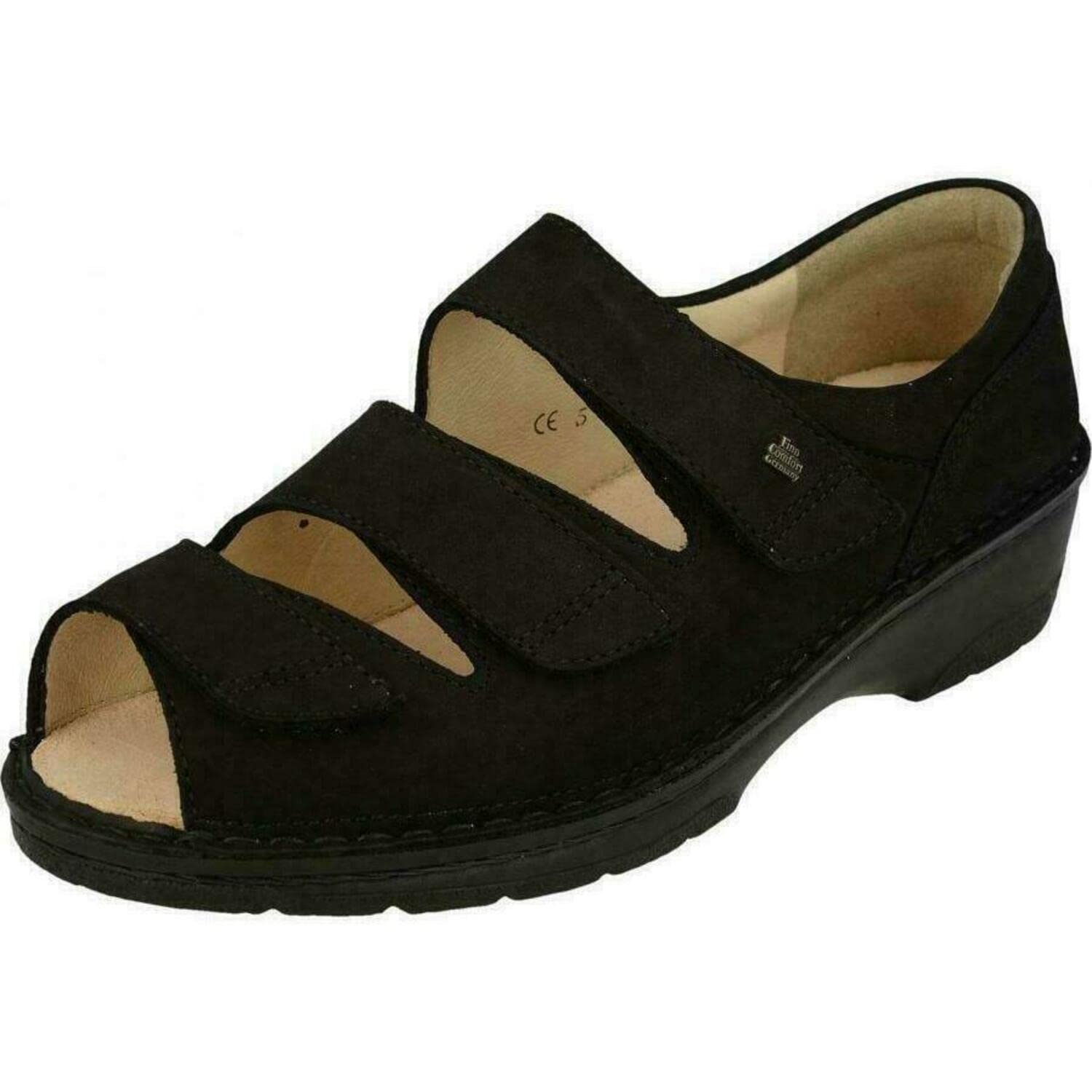 Finn Comfort Women's Ischia Nubuck Sandals - Comfortable Leather Walking Sandals for Women - Perfect for Travel, Beach & Everyday Wear