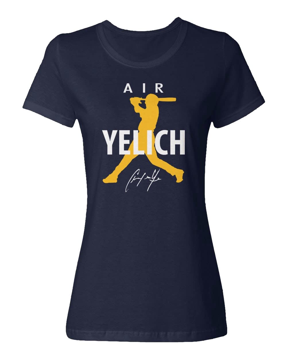 Air Yelich Milwaukee Brewers Baseball Star Fan T-Shirt for Women - Soft Crewneck Tee for Game Day, Casual Wear & Sports Apparel