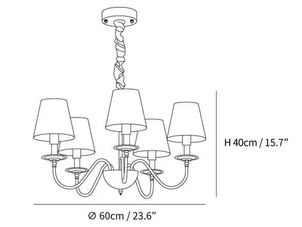 Vintage Gold Chandelier with Multi-Light White Shades - Elegant Ceiling Lighting for Dining Room, Bedroom, or Living Room