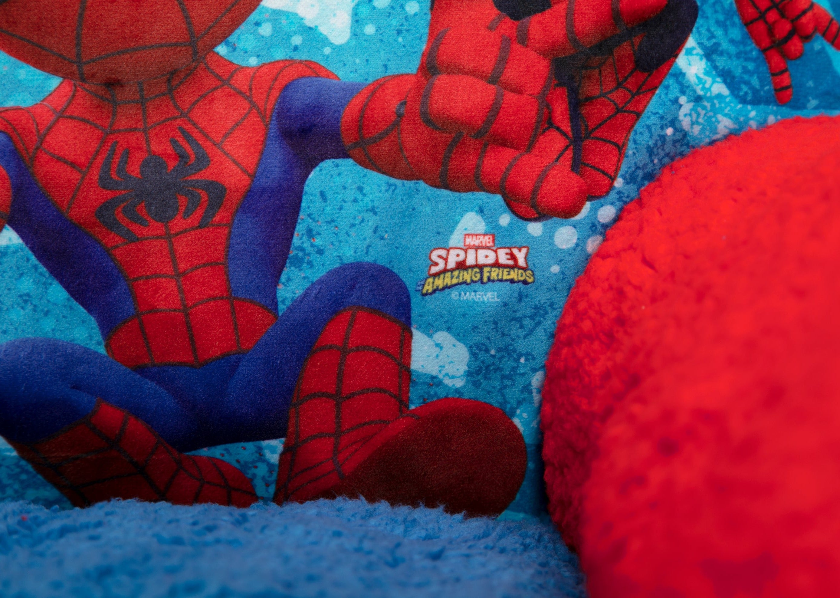 Spidey and His Amazing Friends Cozee Buddy Chair - Kids Lounge Chair for Playroom, Bedroom, and Reading Nook | Soft Plush Spider-Man Themed Seat