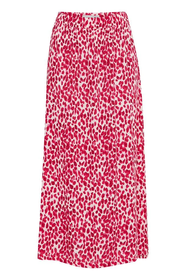 Marrakech Boho Ankle Skirt with Love Potion Dot Print - Flowy Maxi Skirt for Women - Perfect for Beach Vacations, Music Festivals & Summer Outfits