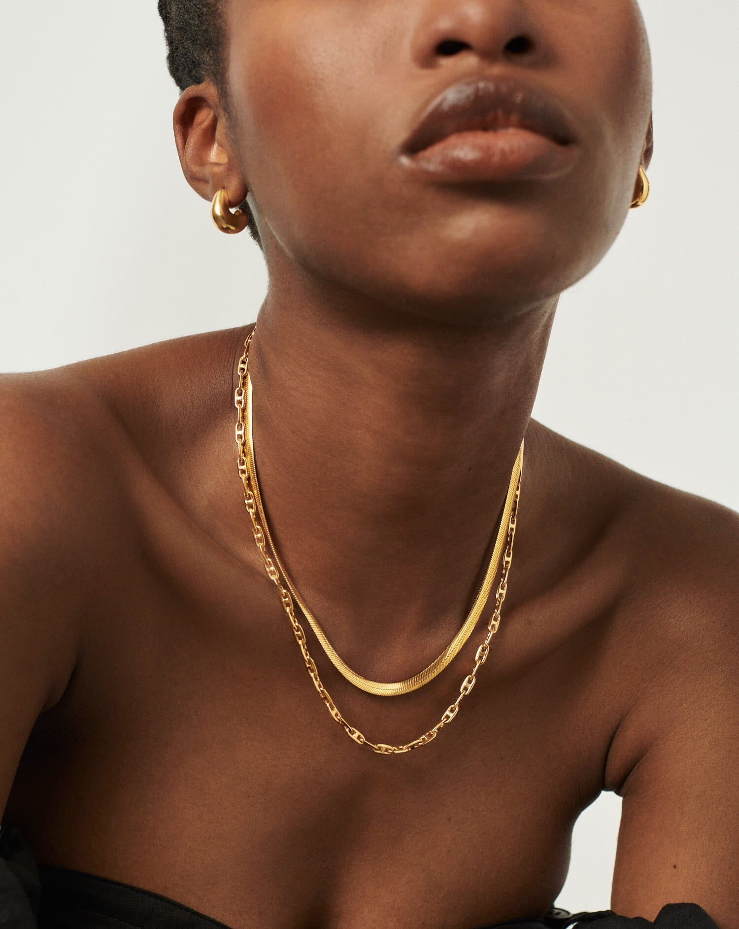 18k Gold Plated Mariner Chain Necklace for Women - Classic Nautical Jewelry Gift for Her, Perfect for Everyday Wear, Date Nights & Special Occasions
