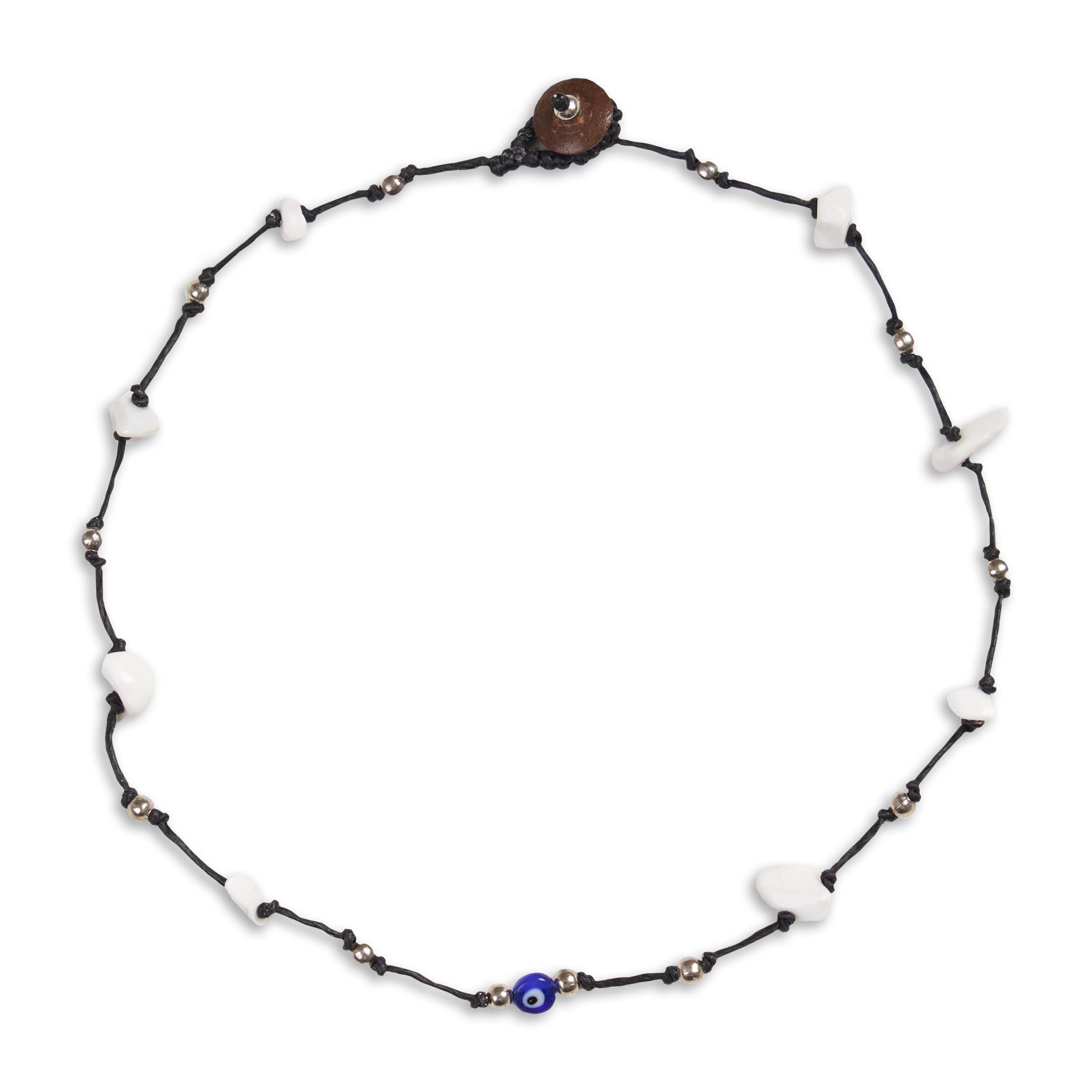 Handmade Leather Beaded Necklace for Women & Men - 16