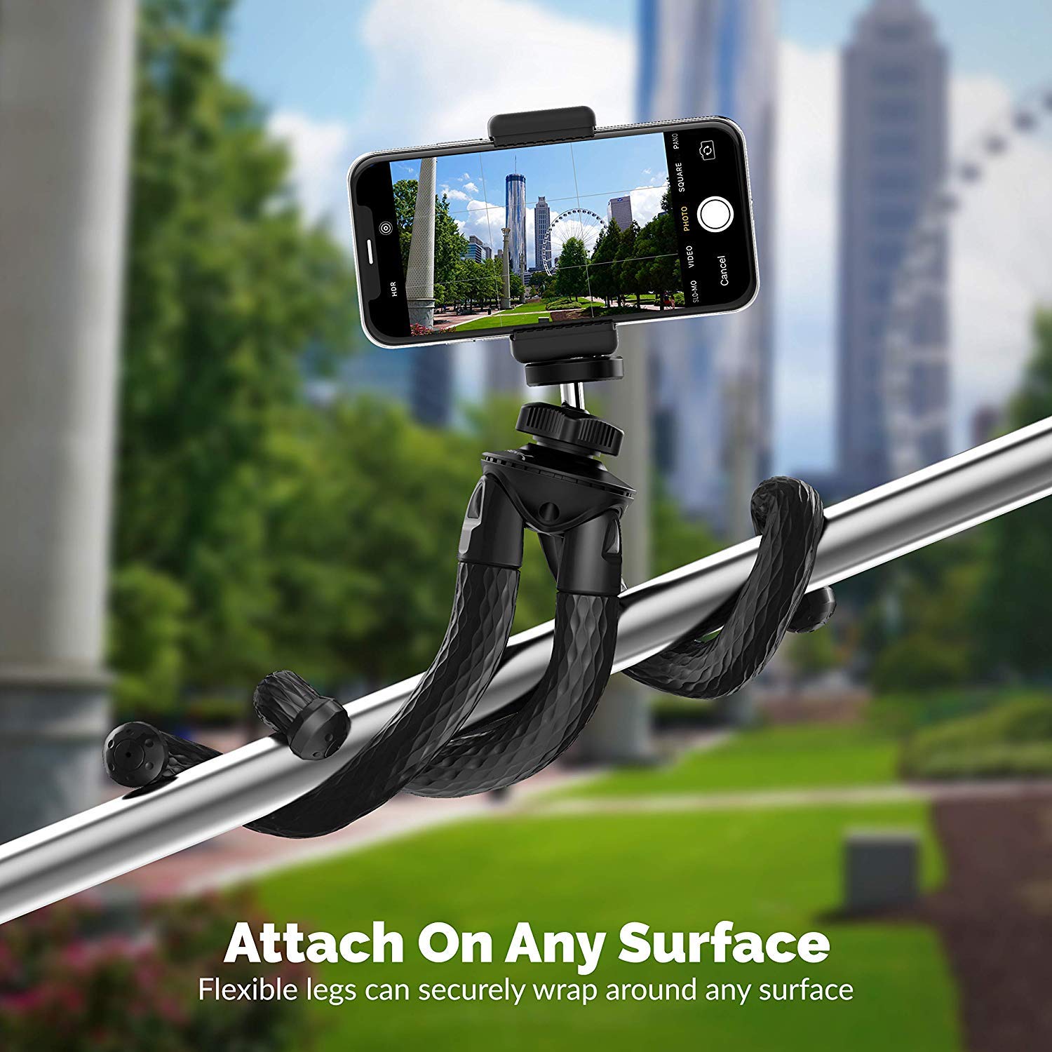 SABRENT Universal Flexible Tripod Mount with Ball Head - Adjustable Stand for DSLR, Camcorder, Smartphone (TP-FLTP-TBHD) - Perfect for Vlogging, Photography & Live Streaming