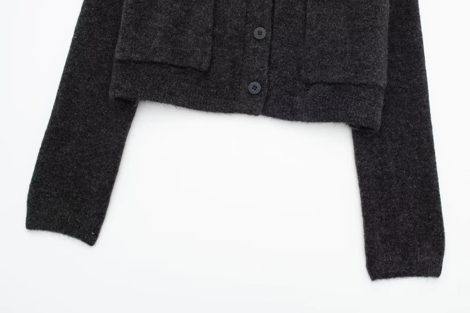 Stylish Cropped Cardigan for Women - Soft Knitted Long Sleeve Button Up Sweater Jacket | Perfect for Office, Date Night & Casual Outfits