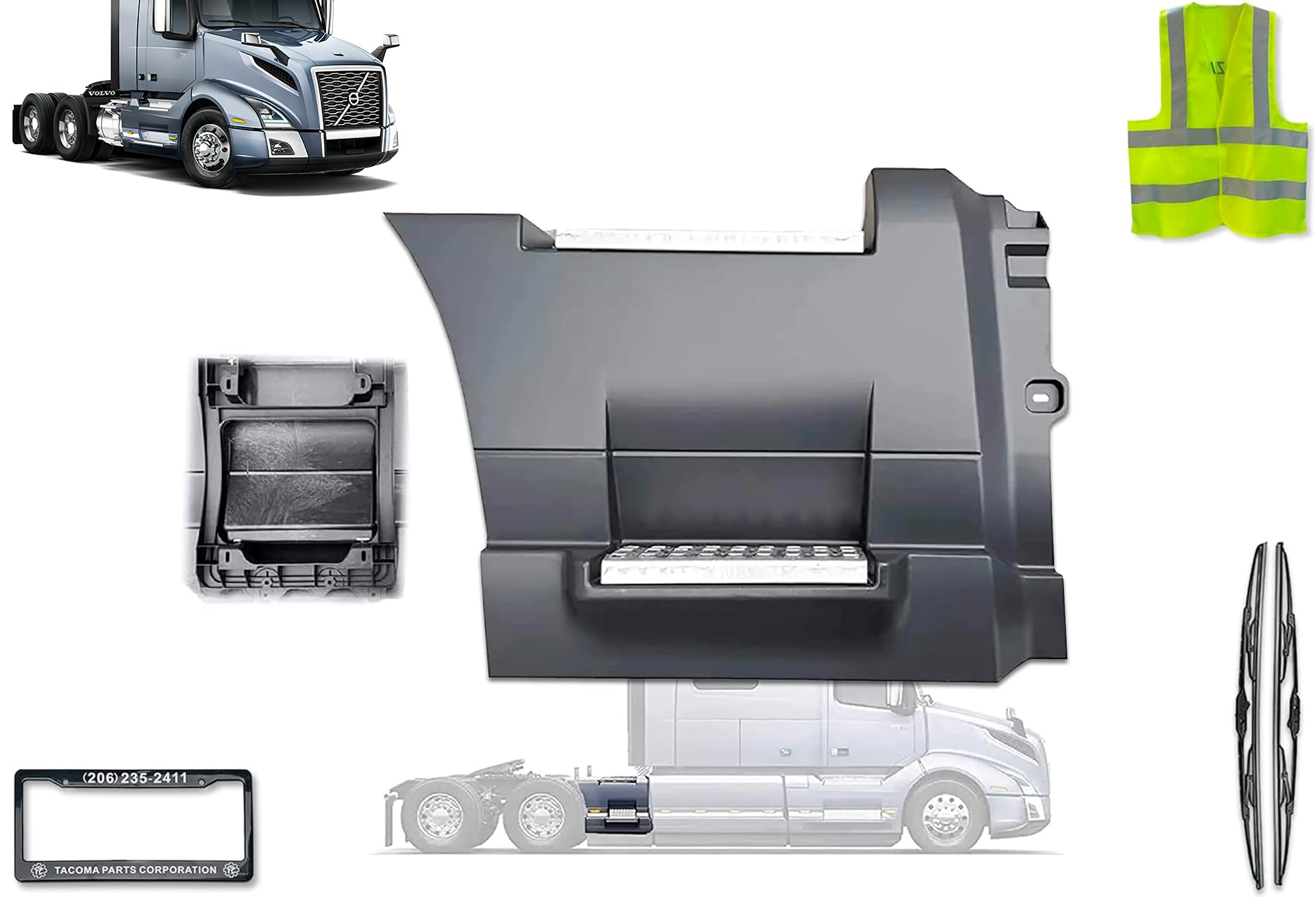 KOZAK Right Passenger Side Rear Step Fairing Panel 27