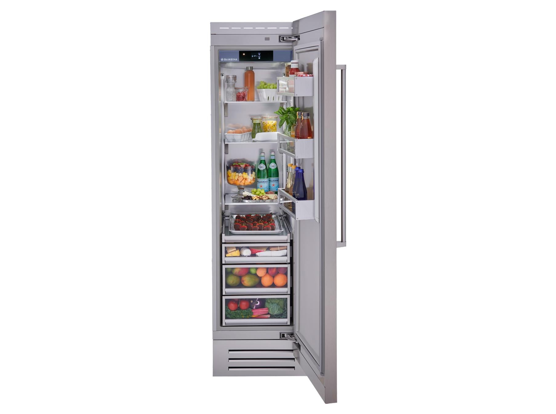 Bluestar BIR24R0 24-Inch Column Refrigerator with Right Swing Door - Perfect for Kitchen, Pantry, or Garage Storage