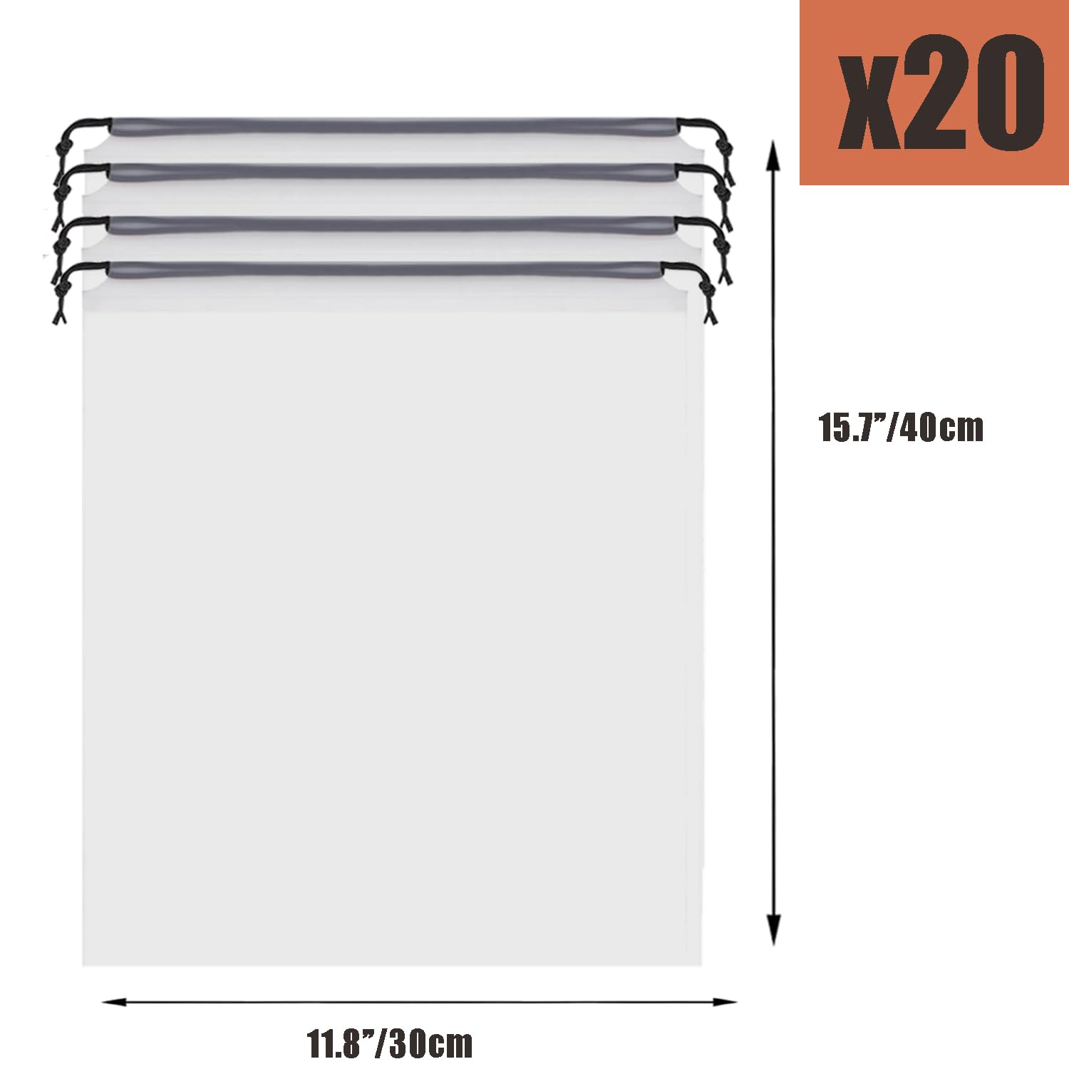 20 Pack Clear Shoe Bags for Travel - 11.8