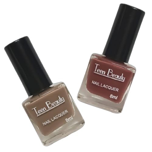 Non-Toxic Quick-Dry Nail Polish Set - Glossy High Shine, Long Lasting & Smooth Application - Safe Teen Beauty Nail Paint for Women & Girls (2-Pack) - Perfect for Parties, Salons & Daily Wear