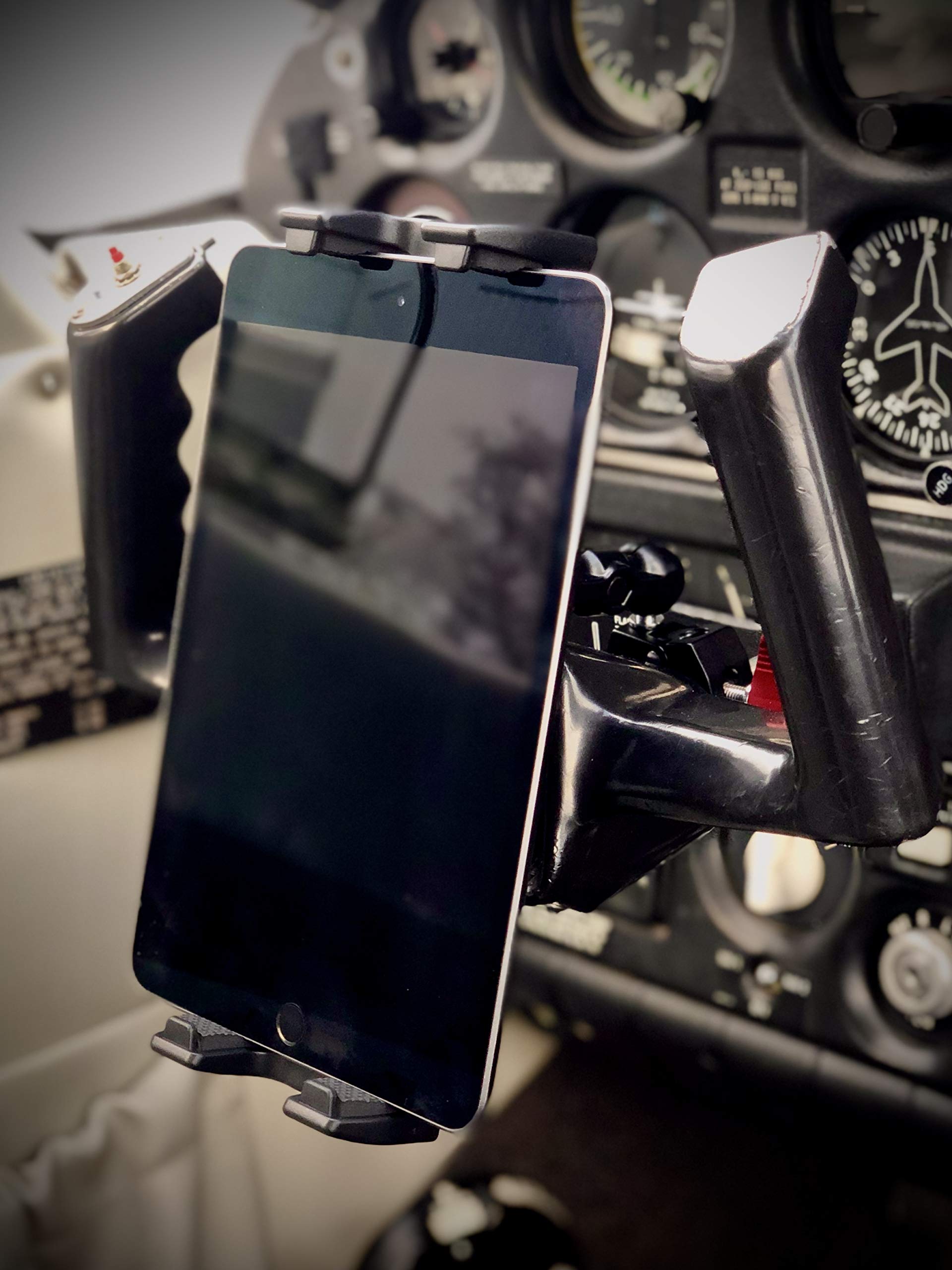 FlightPro Aviator+ Universal Yoke Mount for Smartphones & Tablets - Compatible with All iPad Models (Mini, Air, Pro) | Perfect for Flight Simulation, Cockpit Navigation & Hands-Free Viewing