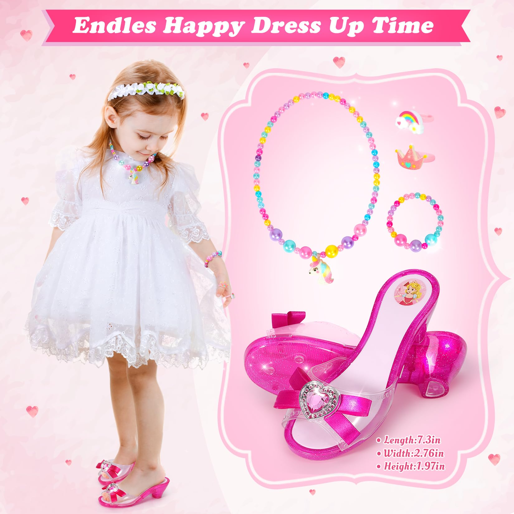 **Hagpo Kids Pretend Play Purse Set - Toddler Girls Handbag with Pretend Makeup, Jewelry & Heels - Princess Dress Up Toys for Ages 3-6 - Perfect Birthday Gift & Role Play for Little Girls**    *(Ideal for pretend play, dress-up parties, birthday gifts, and imaginative role-playing fun!)*