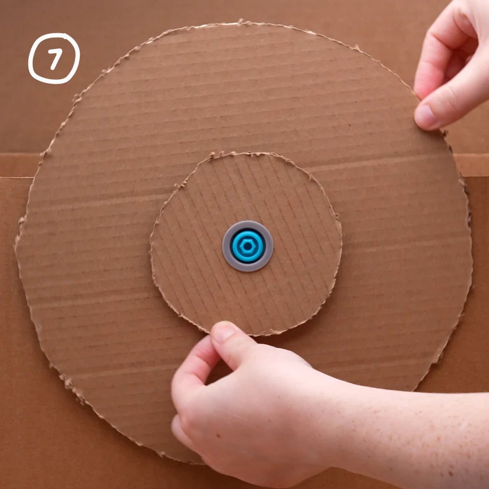 Makedo ROTO RING - Reusable Plastic Connectors for DIY Cardboard Projects | Perfect for STEM Education, Kids Crafts & Creative Building at Home or School