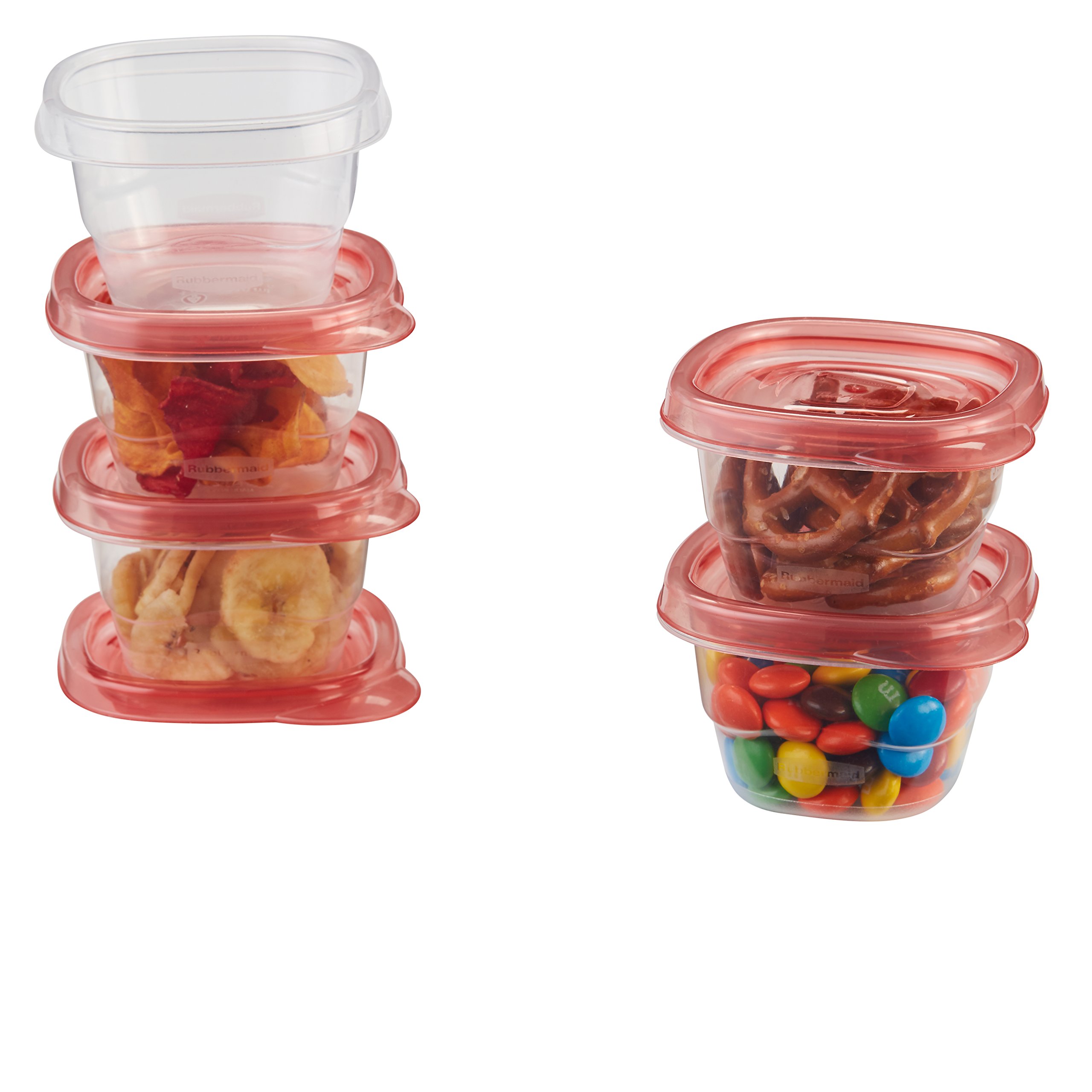 Rubbermaid Mini Food Storage Containers 0.5 Cup (6 Pack) - Airtight BPA-Free Plastic Meal Prep Containers for Lunch, Snacks, Leftovers & Kitchen Organization