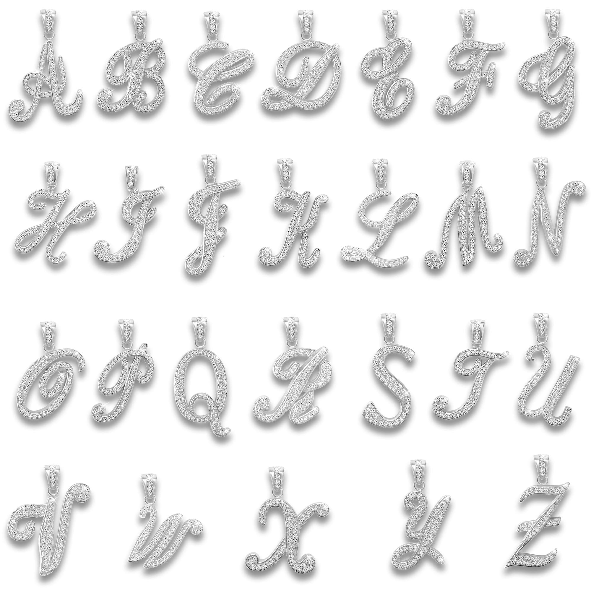 Sterling Silver Initial Necklace with CZ - Adjustable Chain for Women | Gift for Her, Friendship Keepsake