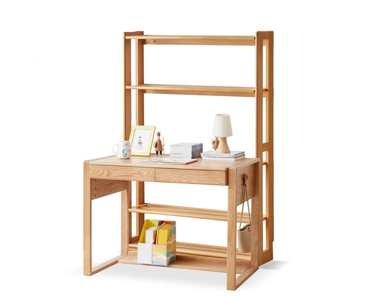 Solid Wood Floor-to-Ceiling Bookshelf - Beech & Oak Wooden Storage Shelf for Books, Toys, and Home Decor | Perfect for Living Room, Nursery, and Home Office Organization