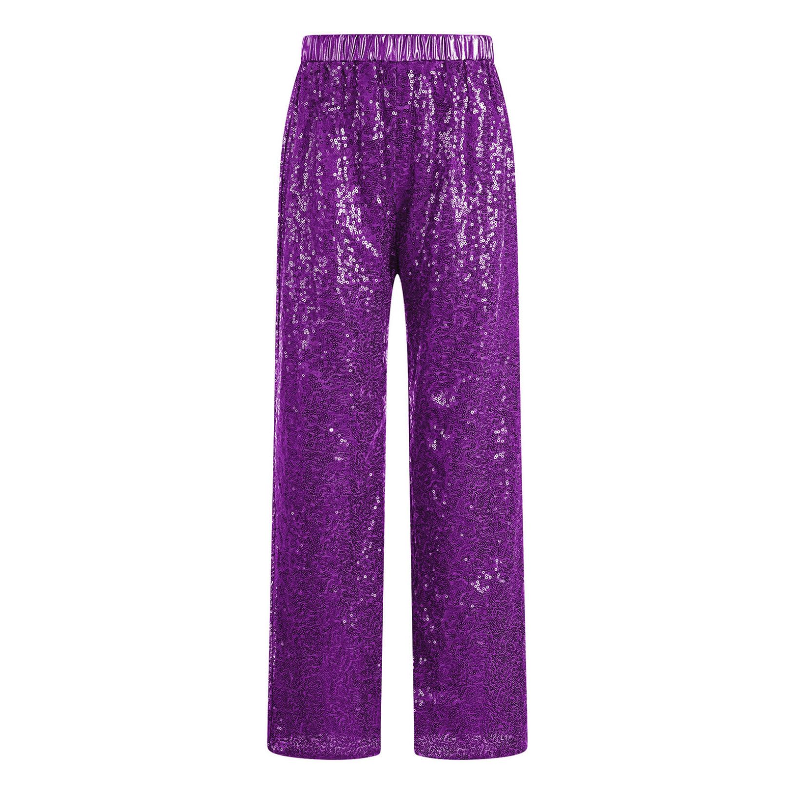 Shiny Disco Dance Pants for Kids - Girls & Boys Jazz Hip Hop Performance Costume, Stretchy Flared Leggings for Street Dance, Yoga & Halloween Outfits - Perfect for Dance Recitals, Parties & Cosplay