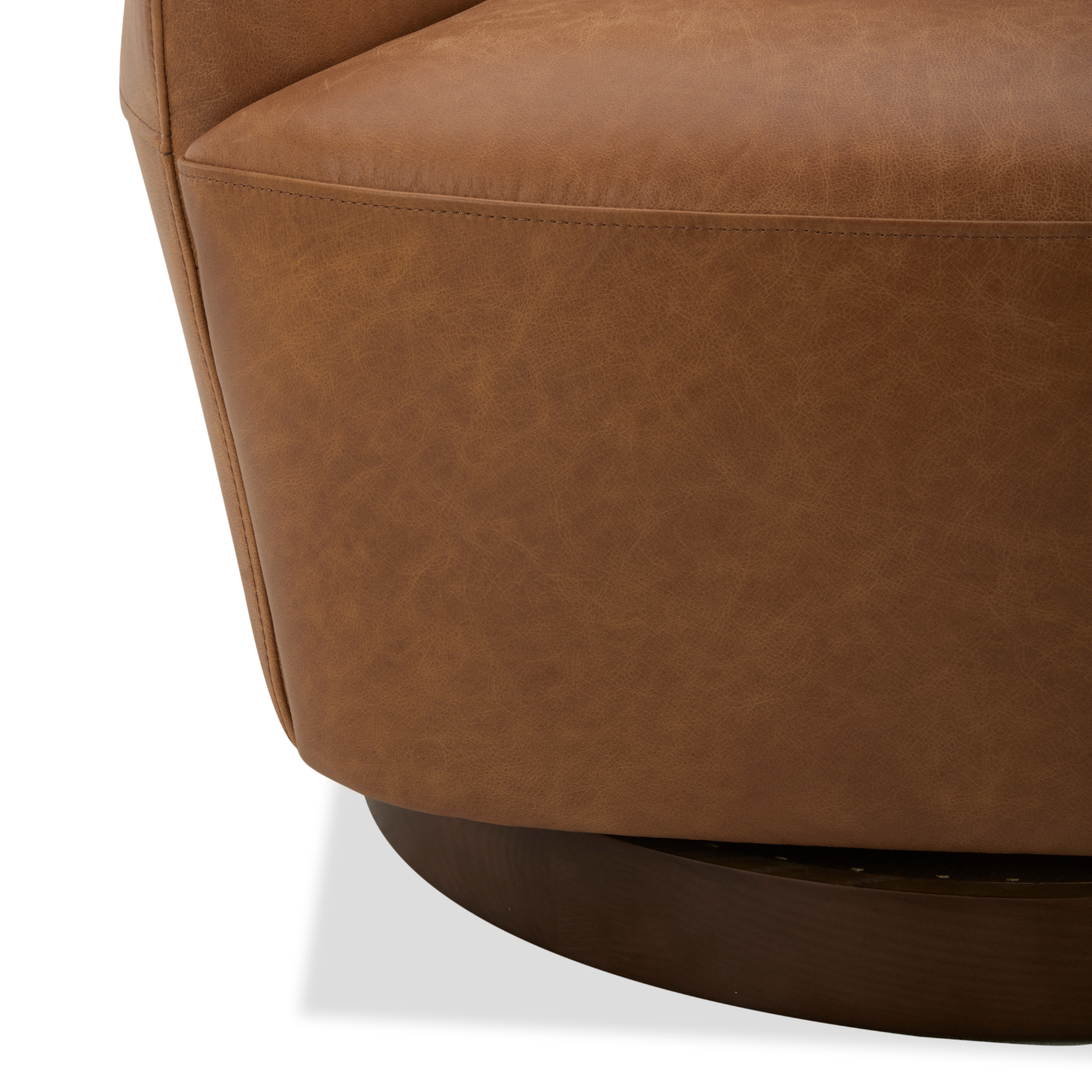 Modern Pod Leather Swivel Lounge Chair - 360° Rotating Recliner for Living Room, Bedroom & Office - Comfortable PU Leather Accent Chair with Ottoman