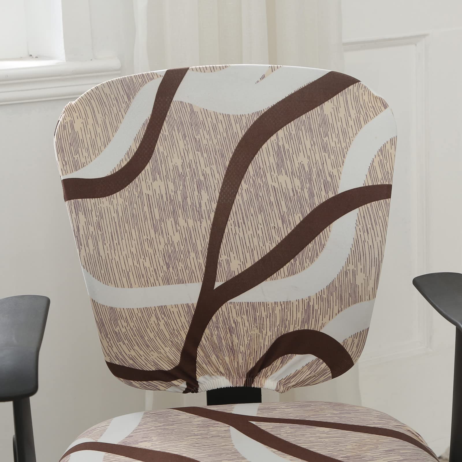 2-Piece Stretch Spandex Office Chair Cover - Universal Fit for Computer & Swivel Chairs - Protects from Dust & Stains - Perfect for Home Office, Gaming Setup & Workspace Decor