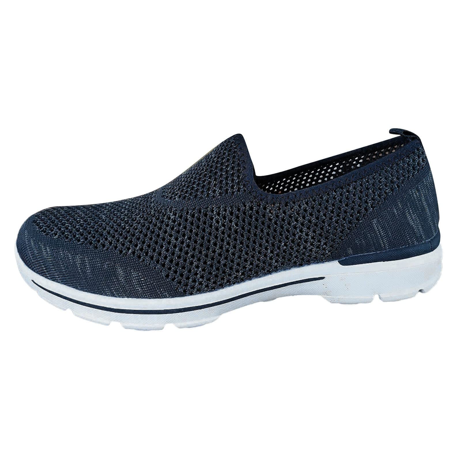FAJIA Men's Breathable Mesh Walking Shoes - Lightweight Summer Couple Sneakers with Elastic Band & Non-Slip Sole for Outdoor Activities, Gym, Travel & Daily Wear