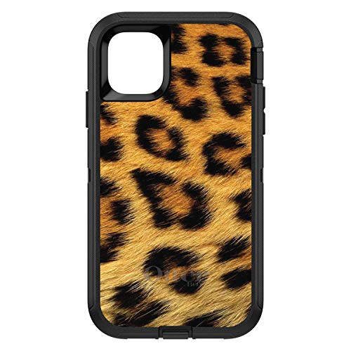 Brown Black Leopard Fur Skin Print On Black Case