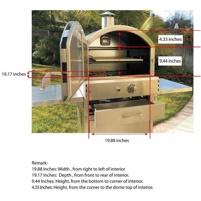 Summerset Stainless Steel Pizza Oven - Built-In or Countertop for Baking & Roasting | Perfect for Outdoor Kitchens, Backyard BBQs & Italian-Style Cooking (SS OVBI NG, SS OVBI LP)