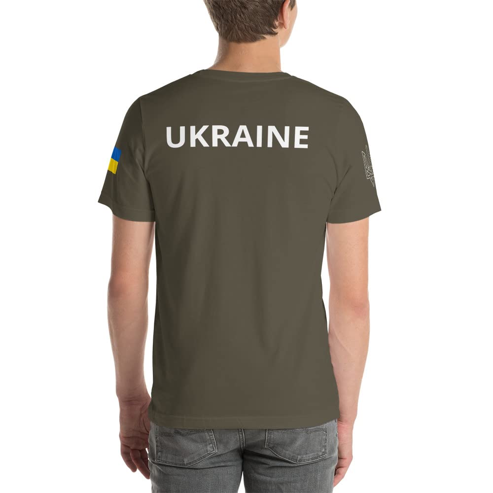 Stand with Ukraine T-Shirt - Russian Warship Go F**k Yourself Back Design & Ukraine Flag - Patriotic Support Tee for Men & Women - Casual Wear, Protest Rallies & Solidarity Events