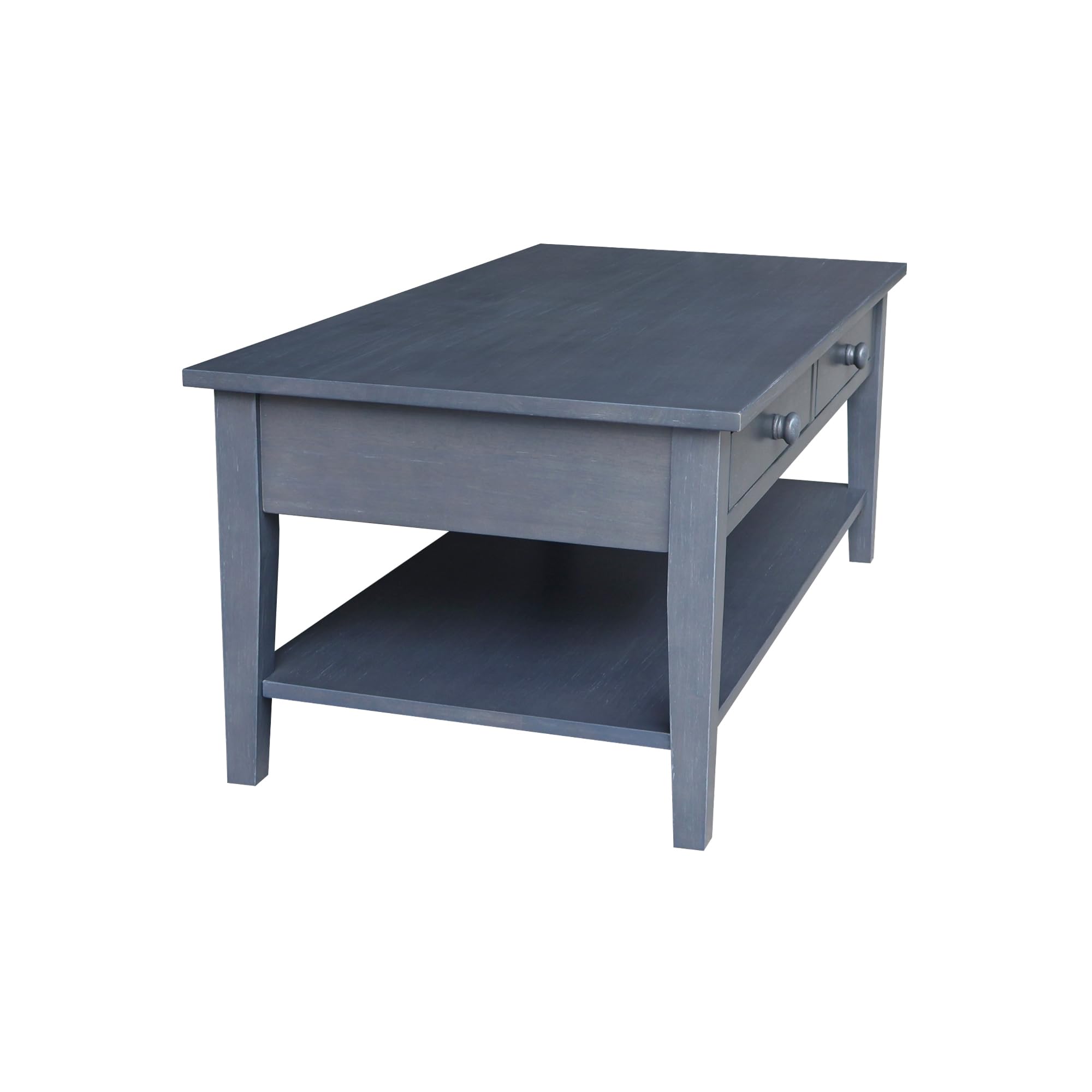 IC International Concepts Solid Wood Spencer Coffee Table - Modern Farmhouse Style for Living Room, Office & Lounge Areas