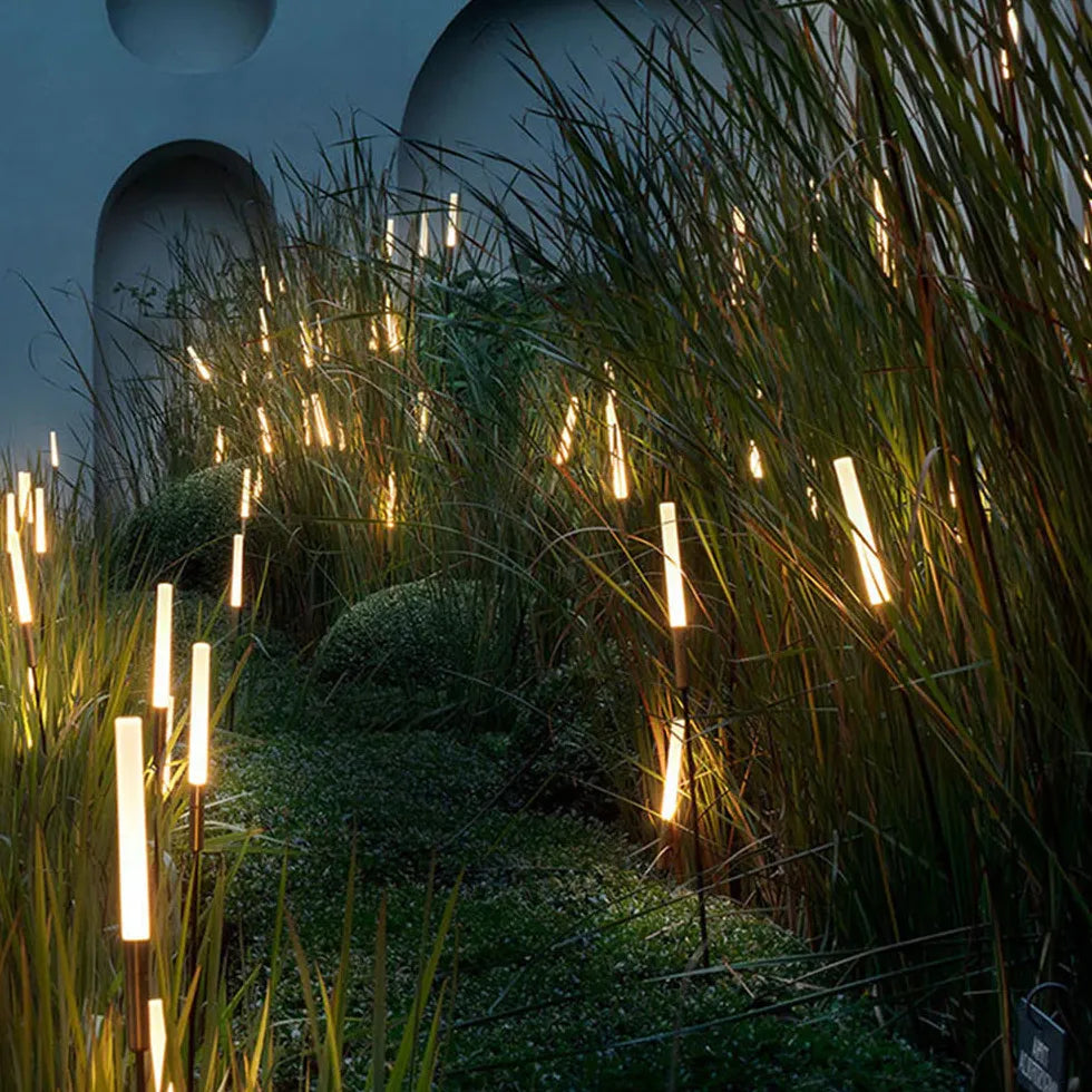 Solar Reed Lights Outdoor - Waterproof LED Garden Pathway Lighting for Yard, Patio, Walkway Decoration