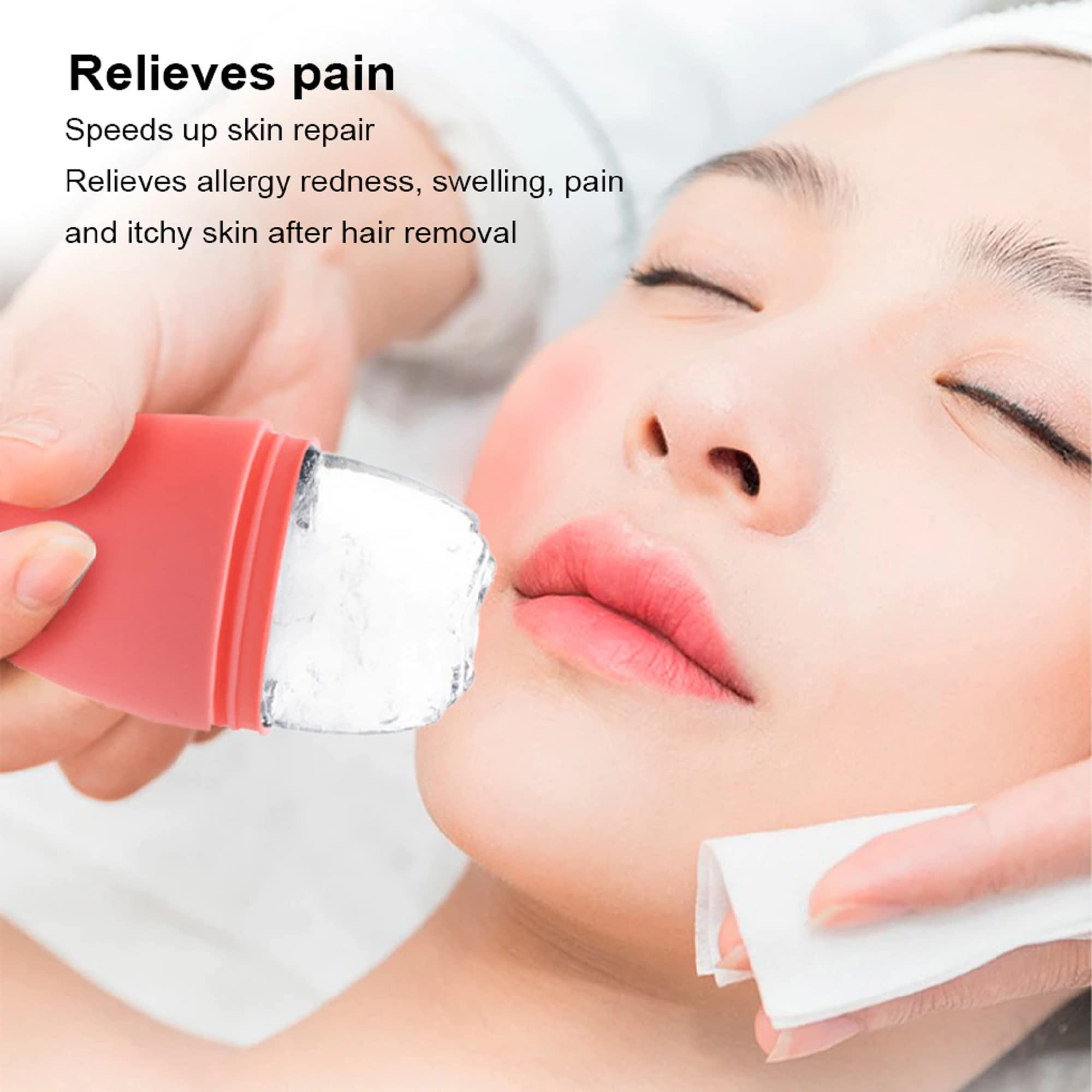 AUGEN Ice Roller for Face - Cooling Face Massager to Enhance Skin Glow, Shrink Pores & Tighten Skin | Reusable Facial Ice Treatment for Puffiness & Dark Circles | Perfect for Morning Routine & Post-Workout Recovery (Pink)
