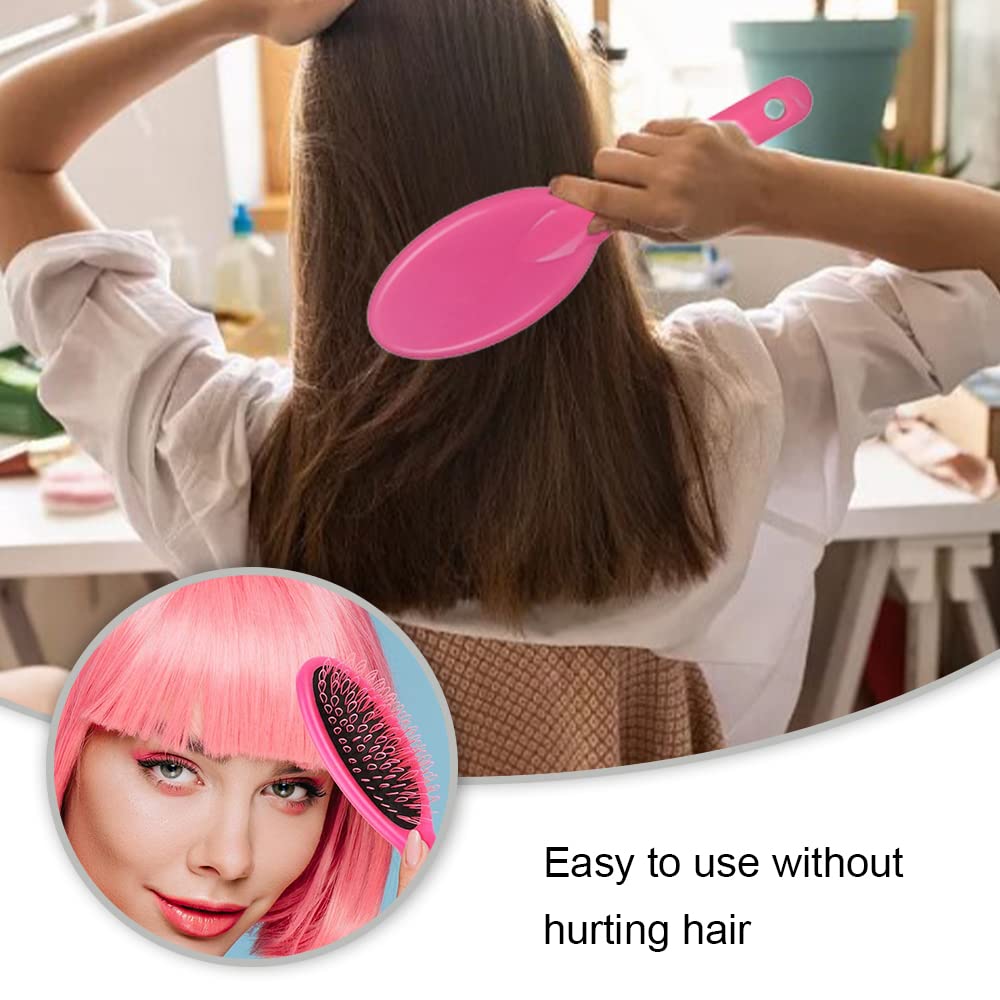2 Pcs Loop Wig Brush & Hair Extension Detangler - Gentle Brush for Fragile Wigs, Hairpieces & Extensions | Perfect for Daily Styling, Salon Use & Travel Accessories