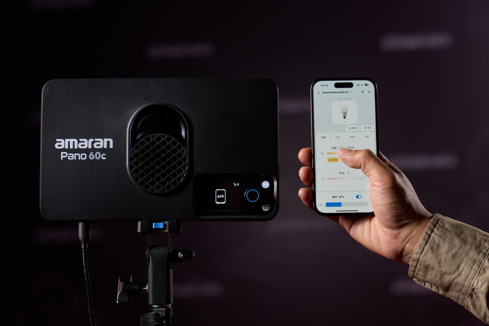 Amaran Pano 60c 2 Light Kit - Professional LED Lighting for Photography & Videography - Perfect for Studio, YouTube, and Live Streaming (Charcoal)