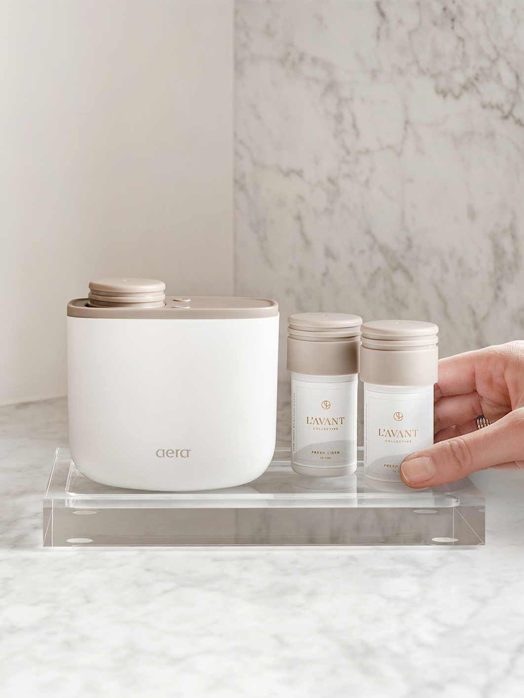 Aera Mini Essential Oil Diffuser with 3 Refill Capsules - Portable Aromatherapy for Home, Office & Travel