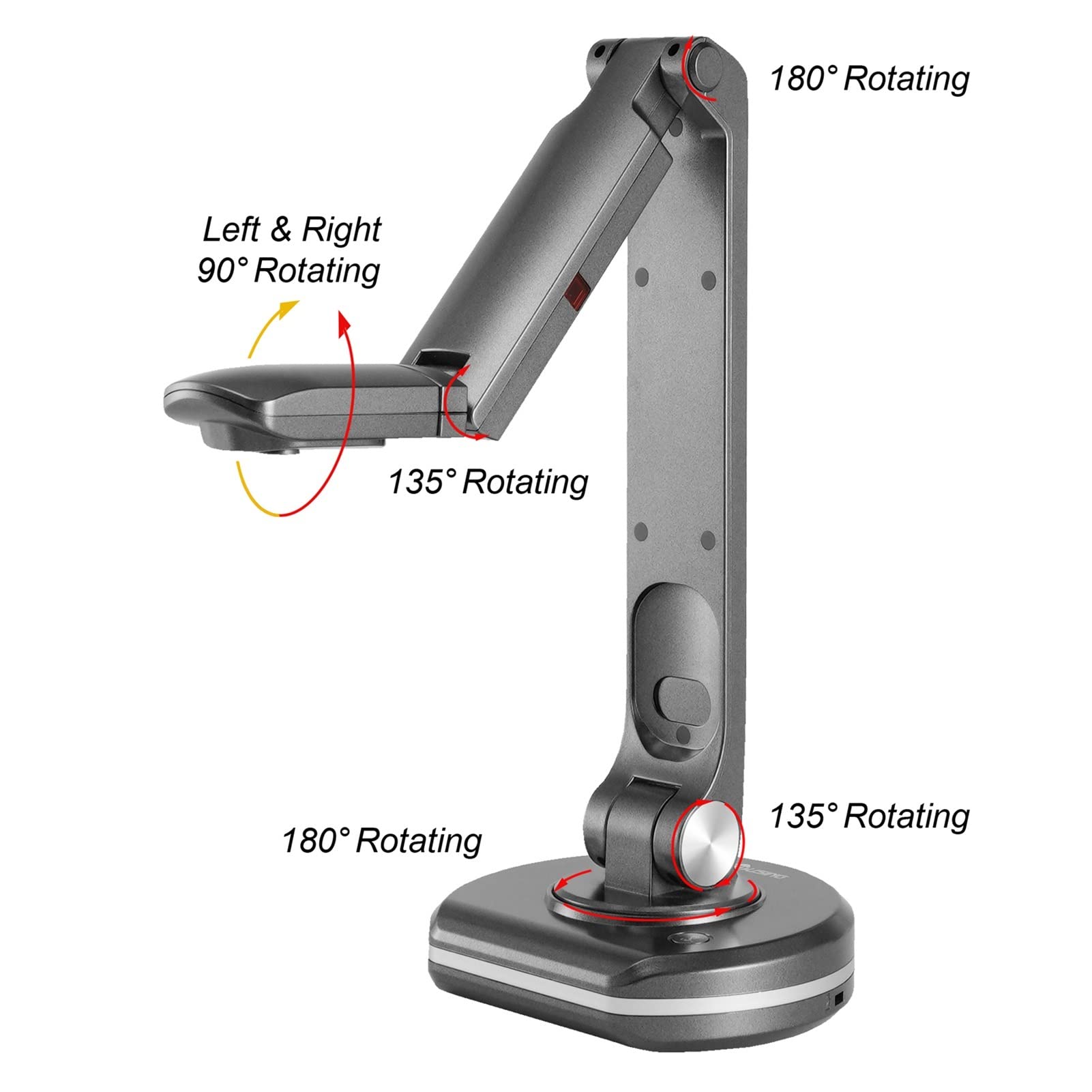 8MP USB Document Camera for Teachers - Book Scanner with LED Light, OCR Function, Distance Learning & Education Tool | Perfect for Online Teaching, Classroom Presentations & Remote Work (Black)