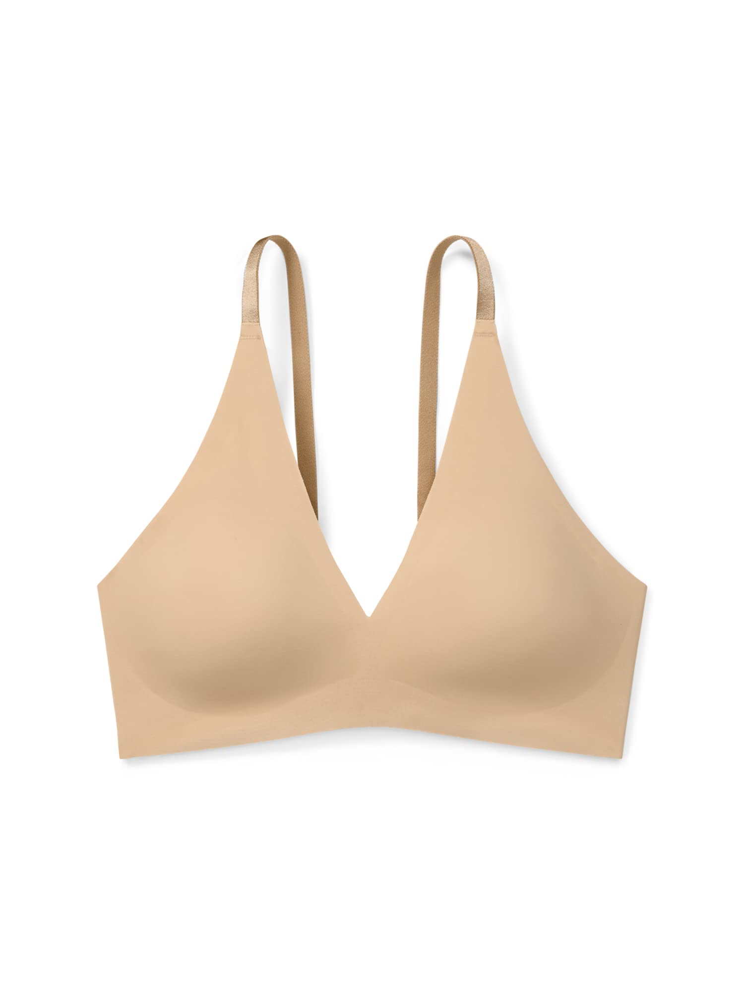 True & Co Women's True Body Wirefree Plunge Bra - Comfortable Wireless T-Shirt Bra for Everyday Wear | Perfect for Yoga, Lounge & Sleep | Seamless Support for All-Day Comfort