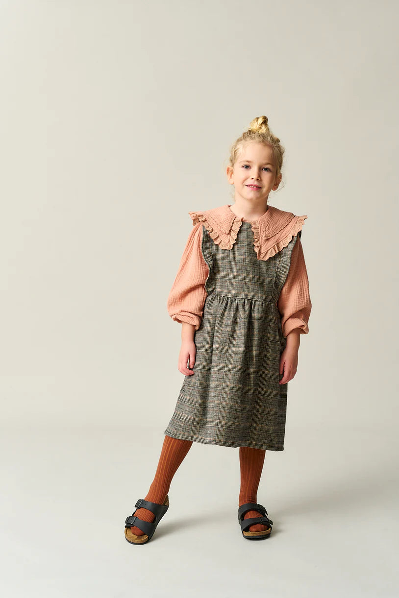 My Little Cozso Enola Plaid Dress for Women - Stylish Flannel Button Down Shirt Dress with Pockets | Perfect for Fall Fashion, Office Wear & Casual Outings