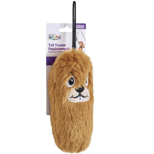 Outward Hound Tail Teaser Wand Replacement Lure - Beaver Design Interactive Dog Toy for Training & Play - Perfect for Indoor & Outdoor Exercise, Fetch Games, and Bonding with Your Pet