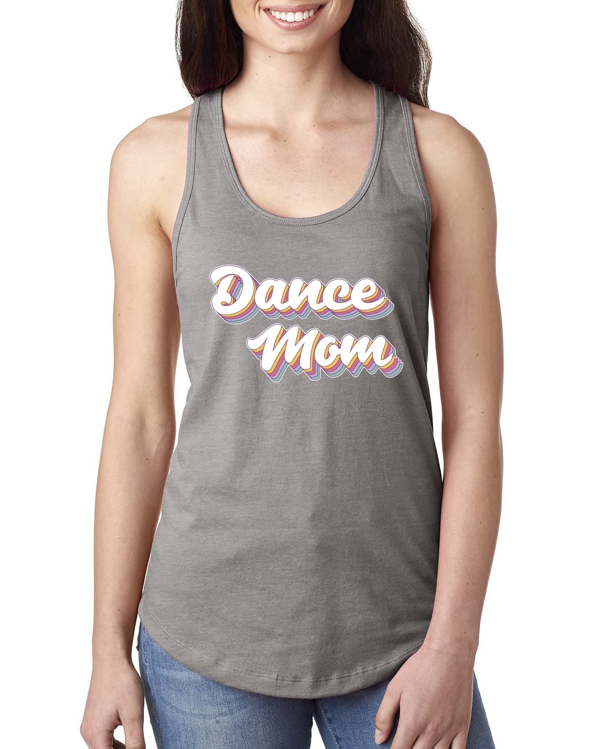 Dance Mom Girl Sports Ladies Racerback Tank Top - Breathable Workout Top for Dance, Yoga & Gym - Comfortable Athletic Wear for Women & Teens