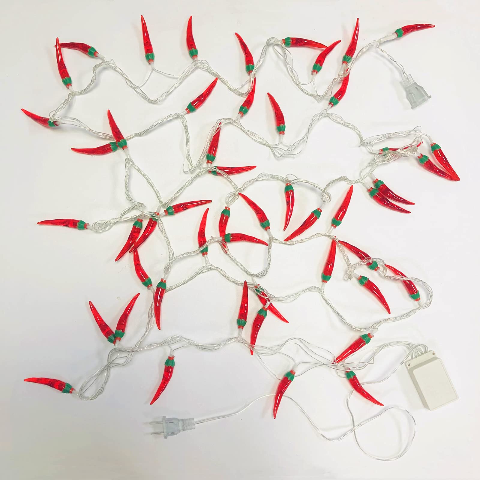 50LED Red Chili Pepper String Lights - 16.4FT Copper Wire Fairy Lights for Home, Wedding, Party & Garden Decor - Plug-in Hanging Garland Wreath Night Lights (Perfect for Patio, Christmas Tree, Bedroom & Outdoor Decorations)
