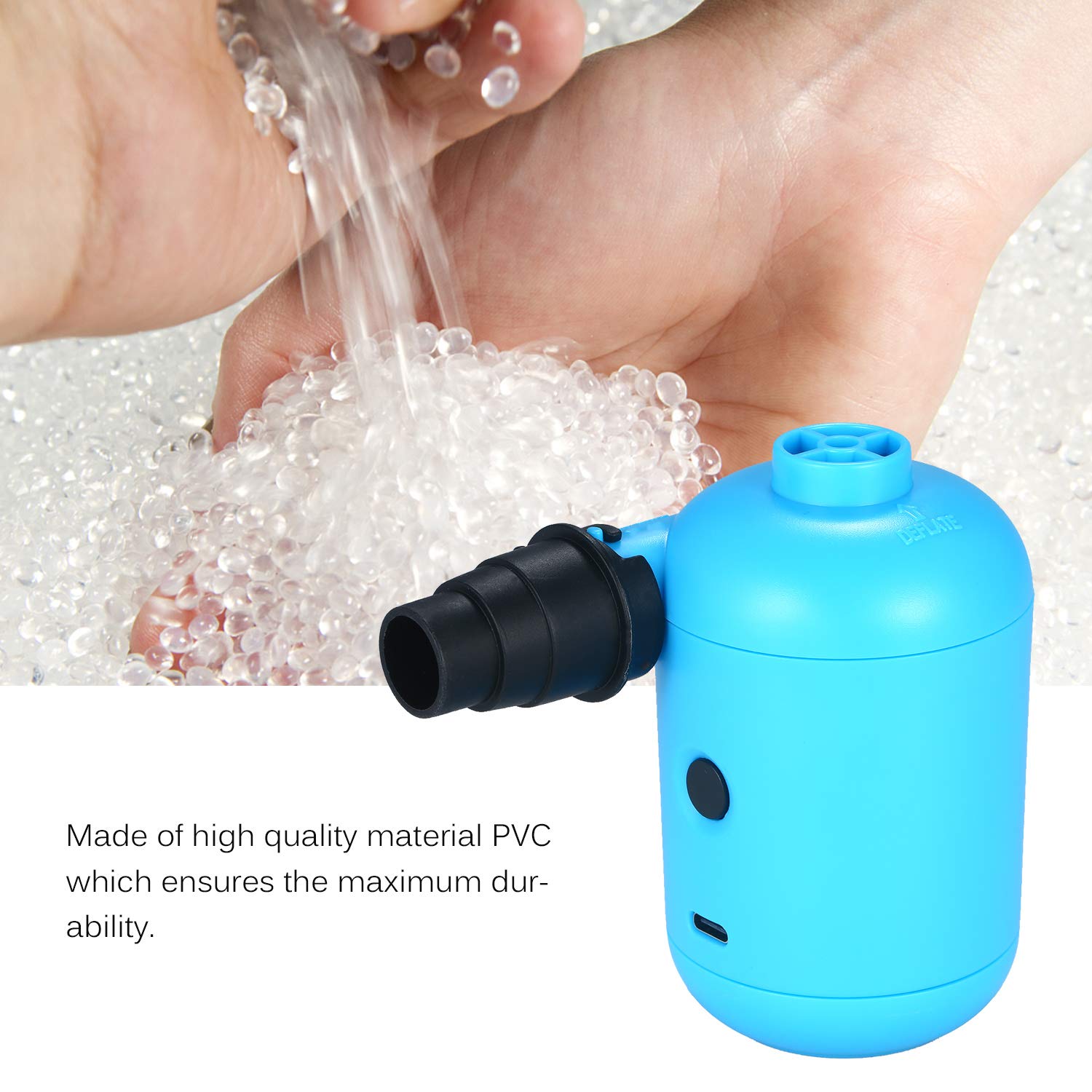 Portable USB Electric Air Pump - Fast Inflator for Air Mattress, Boat, Sofa, Car & Camping Gear | Compact Travel & Emergency Use